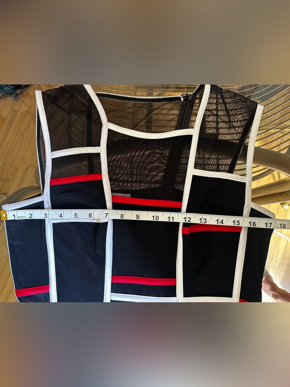 VINTAGE Joseph Ribkoff Geometric Mondrian-Style 2-Piece Dress & Duster Set - Picture 6 of 16